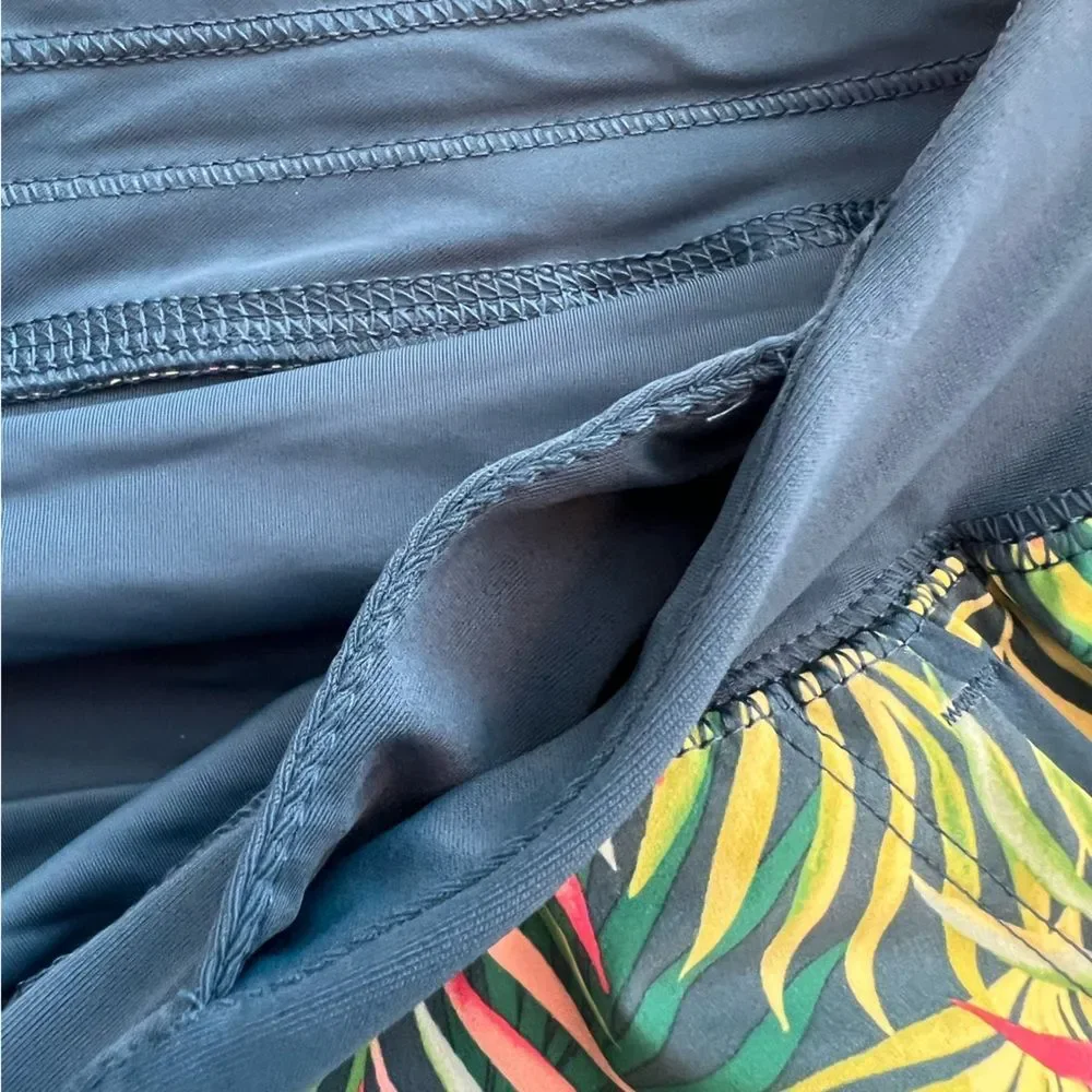 Lands End Women's 5in Quick Dry Swim Shorts w/attached Panty Sz 18W Palm Print - Picture 6 of 7